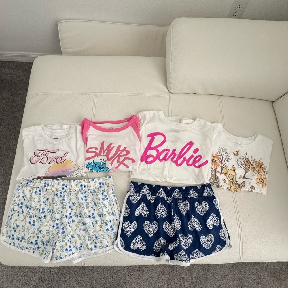 Girls Lot of 6 Clothing Shirt, Shorts Size XL (14/16)